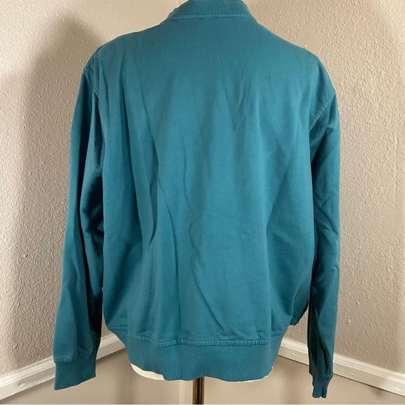 Alfred Dunner Embroidered Beaded Button Up Cardigan Size Large Teal - Picture 3 of 9